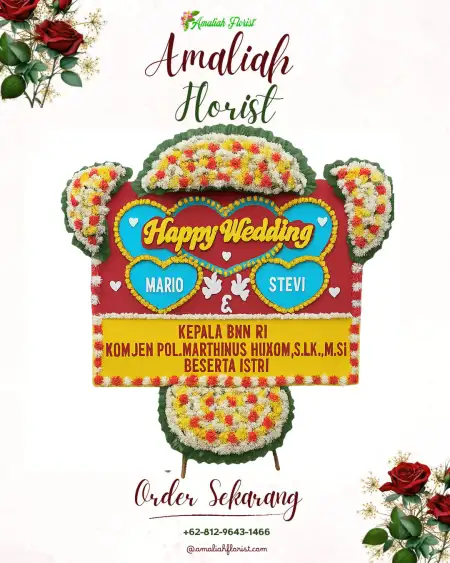 Papan Bunga Pernikahan Kasmaran